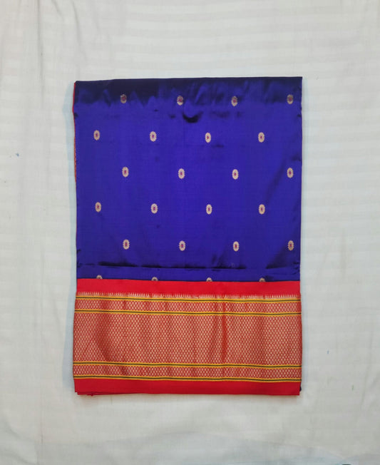 blue-Red-Paithani-Silk
