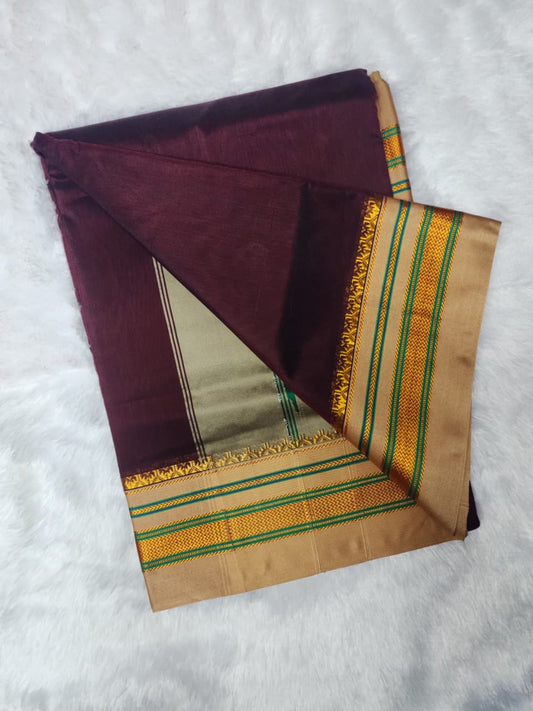 Wine Maroon Ilkal Saree