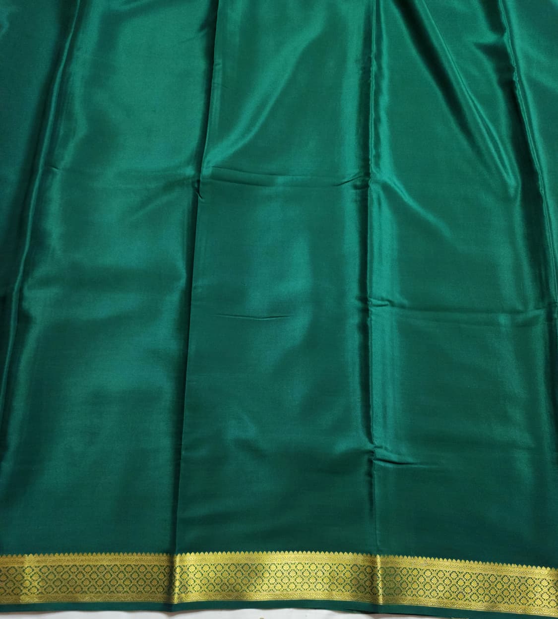 Classic Bottle Green Mysore Silk Saree