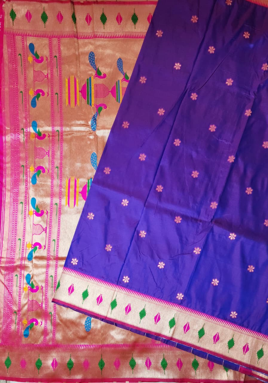 Royal Purple Soft Silk Paithani Saree