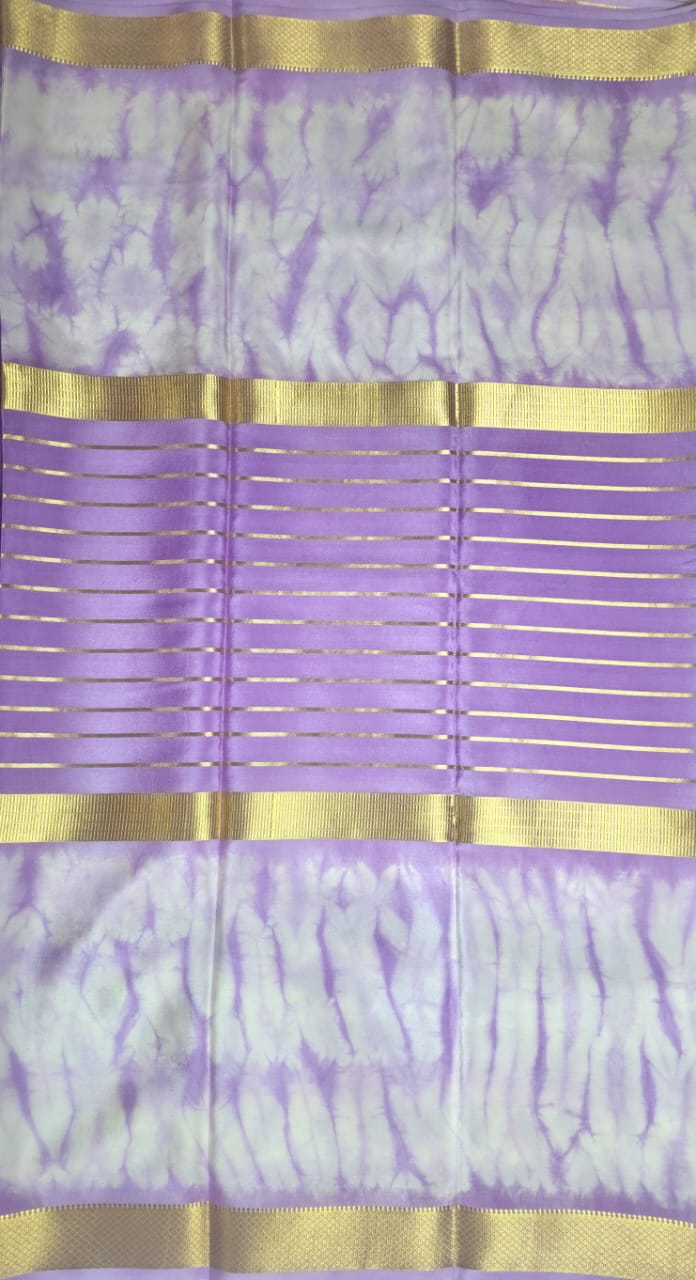 Lavender Dream – Mysore Silk Shibori Saree