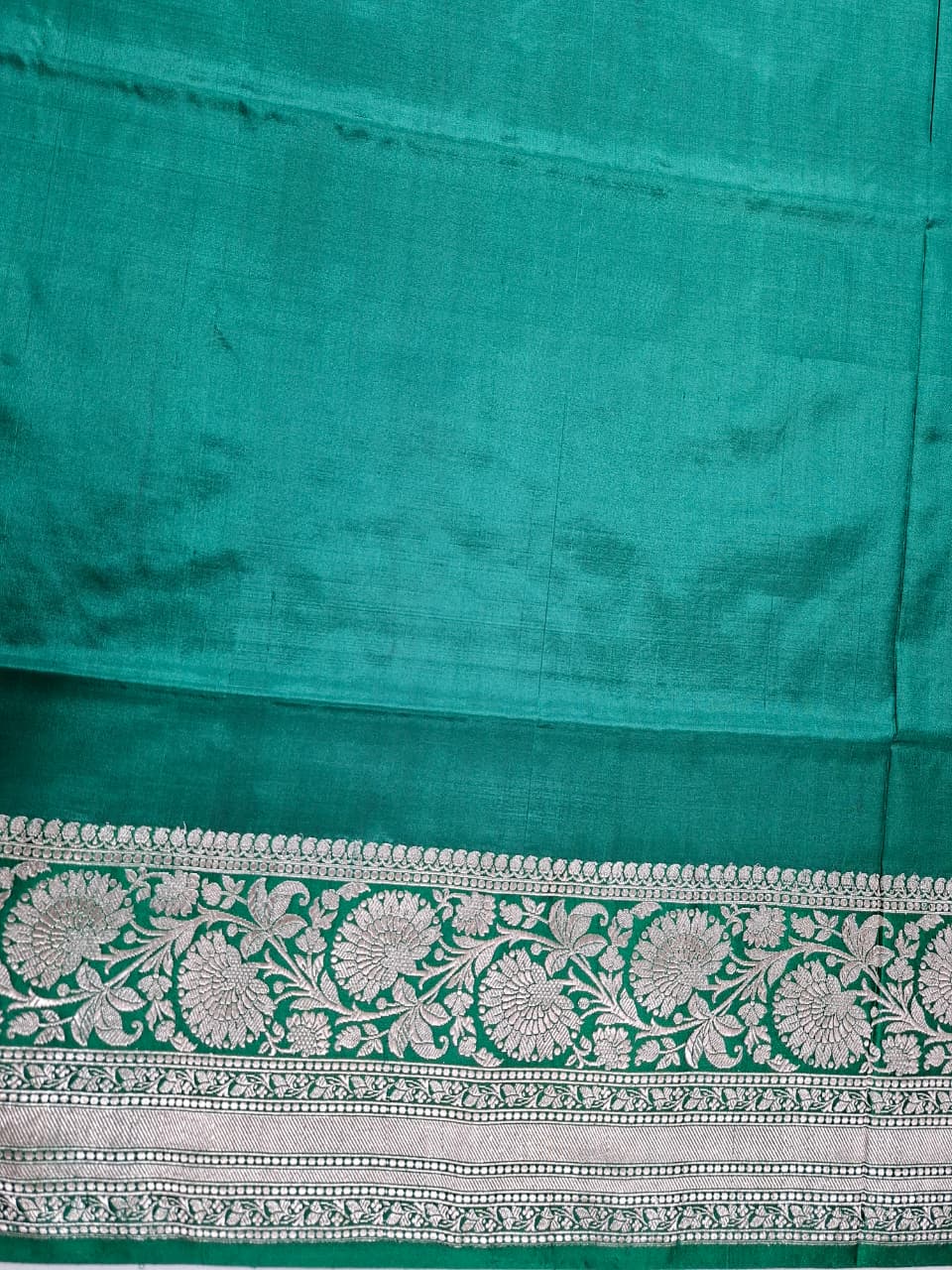 Purple Banarasi Silk Saree with Silver Leaf Motifs