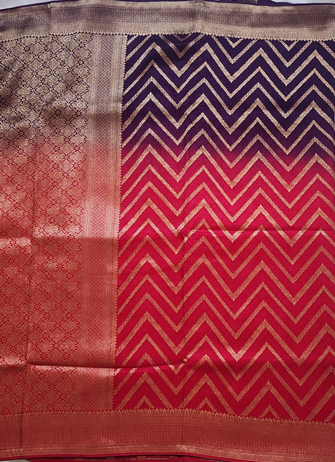 Deep Purple designer saree