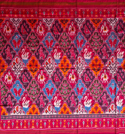 Multicolor Handloom Pochampally pure silk -MultiPattern design