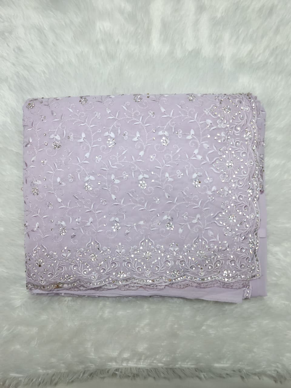 Lavender Party Wear Saree – Soft Elegance with Delicate Sparkle