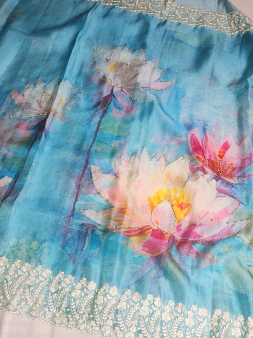 Blue-Organza-floral-print