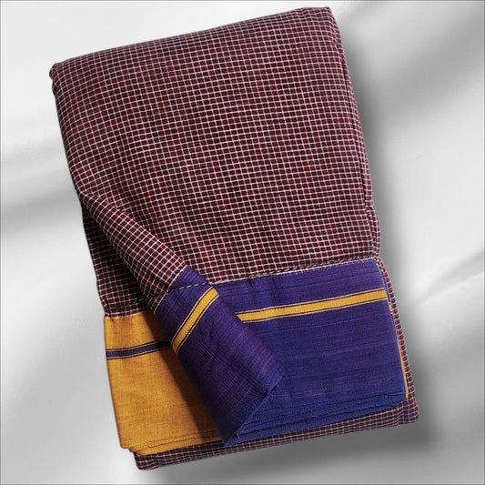 Maroon Patteda Anchu Ilkal saree
